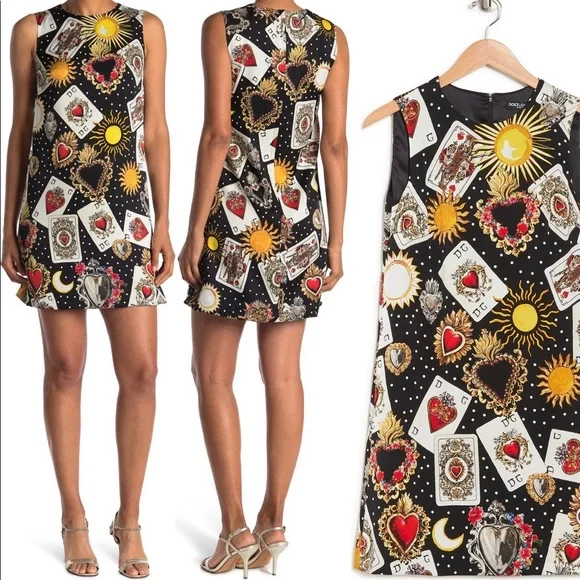 NWT 100% AUTHENTIC $2,025 Dolce & Gabbana Silk Shift Dress. Size US 8 , EU 44 - Picture 1 of 15